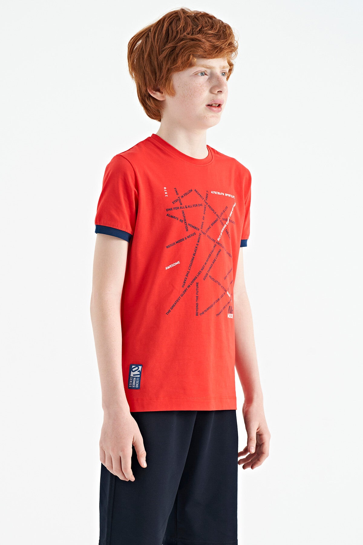 Fiesta Minimal Print Standard Fit O Neck Boys T-Shirt - 11132
