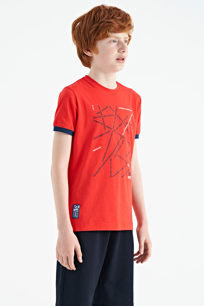 Fiesta Minimal Print Standard Fit O Neck Boys T-Shirt - 11132