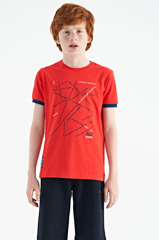 Fiesta Minimal Print Standard Fit O Neck Boys T-Shirt - 11132