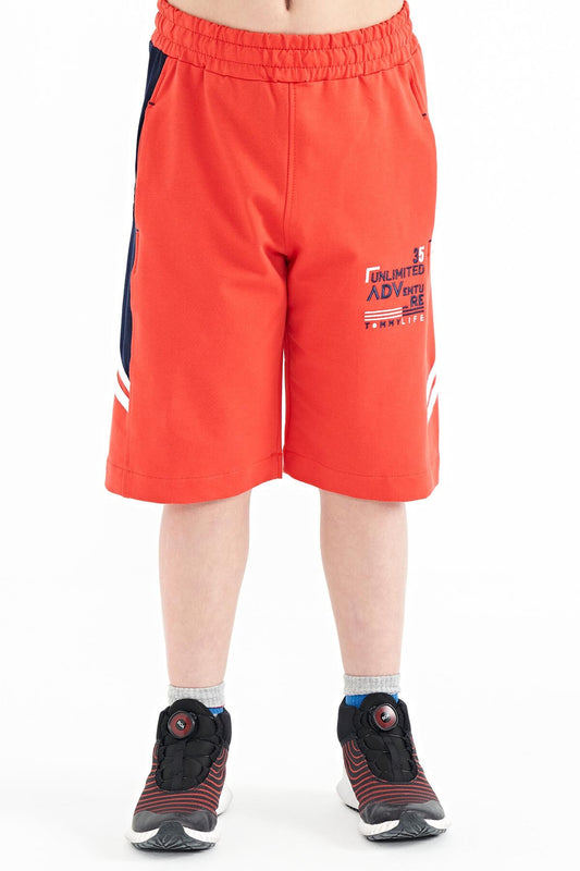 Fiesta Embroidered Pattern Laced Standard Fit Boys' Shorts - 11124