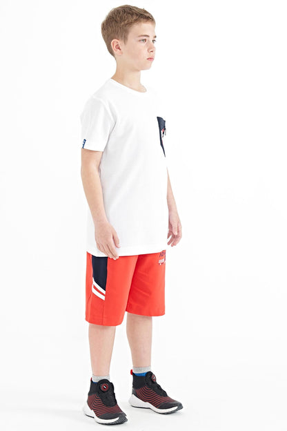 Fiesta Embroidered Pattern Laced Standard Fit Boys' Shorts - 11124
