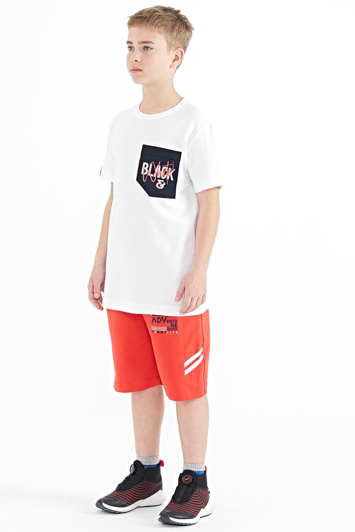 Fiesta Embroidered Pattern Laced Standard Fit Boys' Shorts - 11124