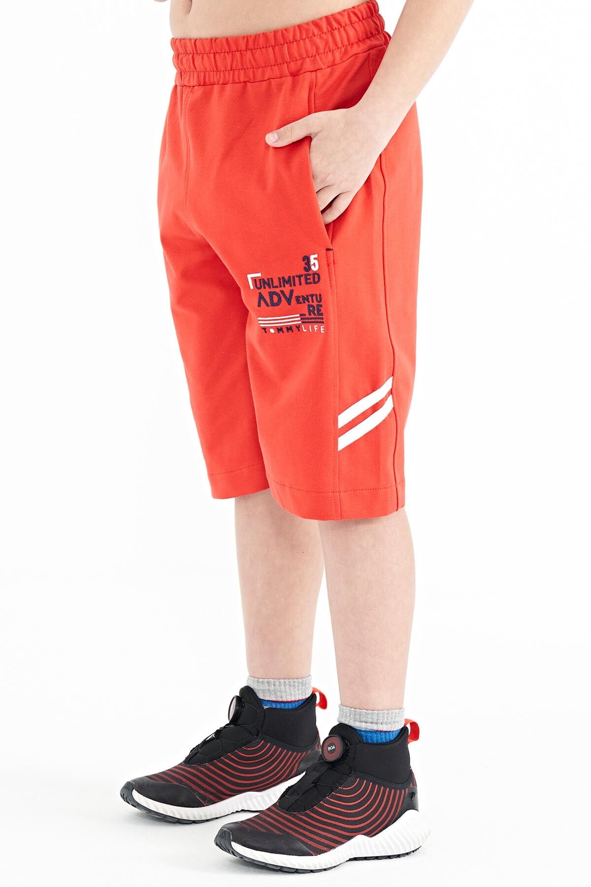 Fiesta Embroidered Pattern Laced Standard Fit Boys' Shorts - 11124