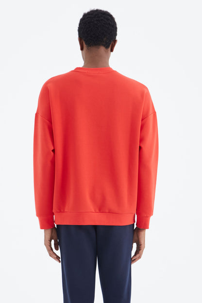 Fiesta O Neck Print Detailed Relax Fit Men's Sweatshirt - 88284