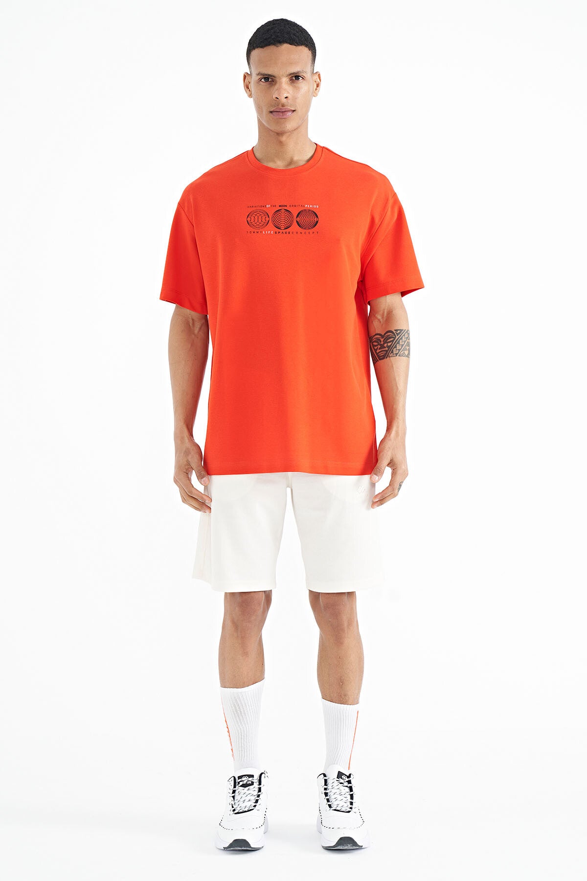 Fiesta Front and Back Printed O Neck Oversize Men's T-shirt - 88224