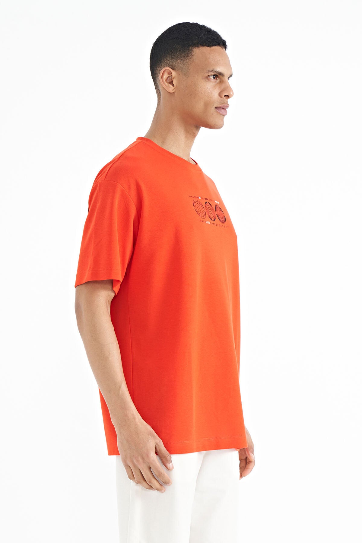 Fiesta Front and Back Printed O Neck Oversize Men's T-shirt - 88224