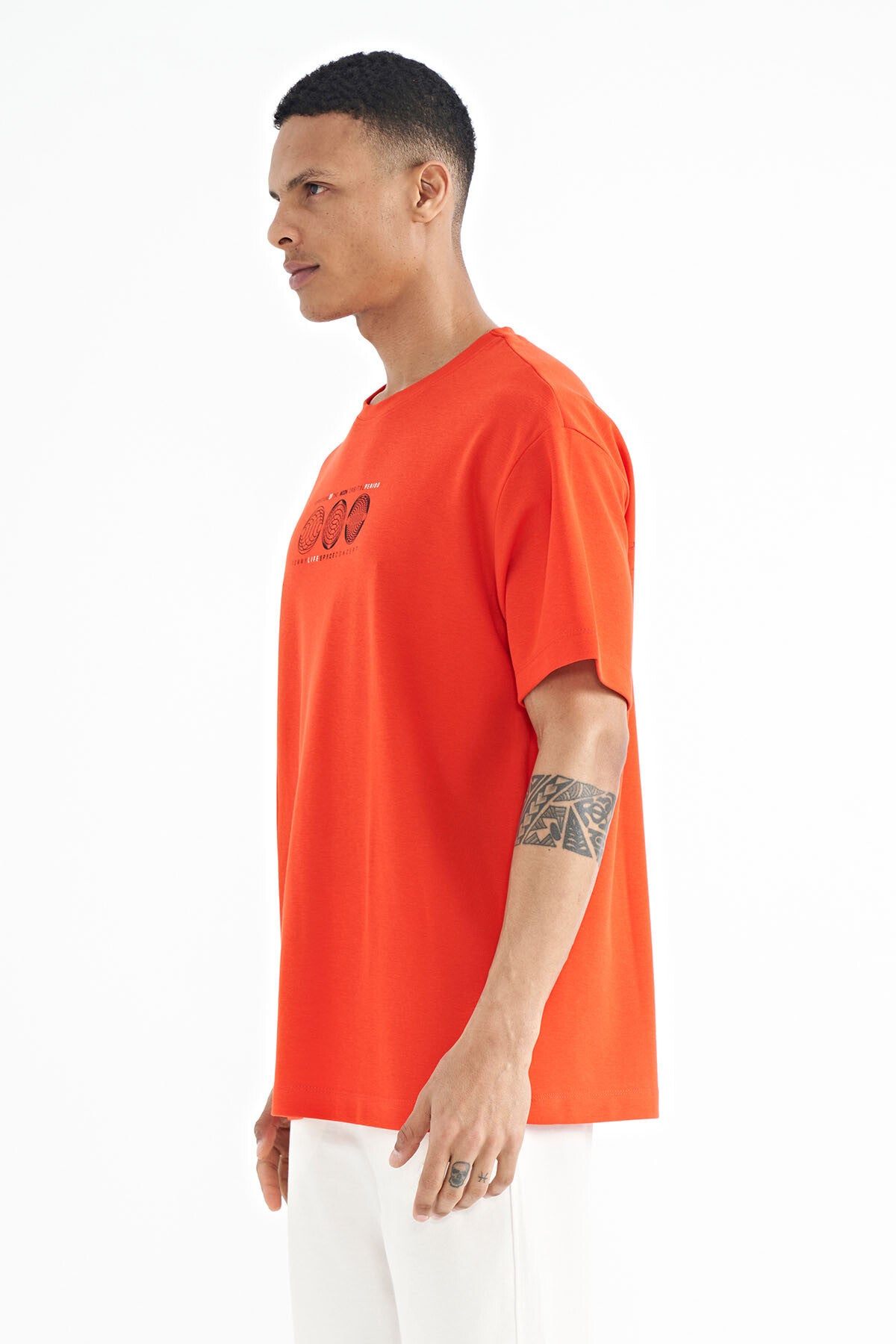 Fiesta Front and Back Printed O Neck Oversize Men's T-shirt - 88224