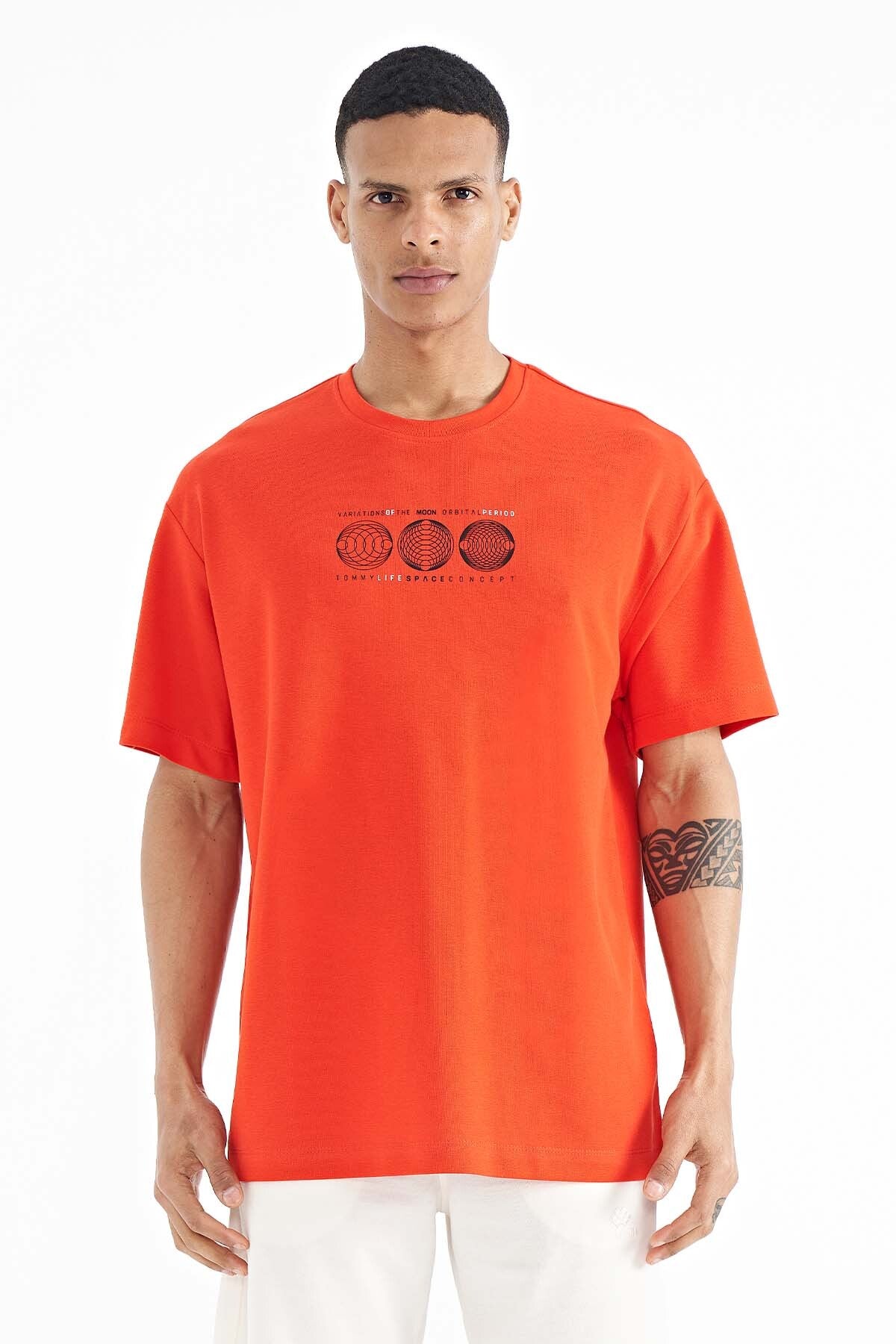 Fiesta Front and Back Printed O Neck Oversize Men's T-shirt - 88224