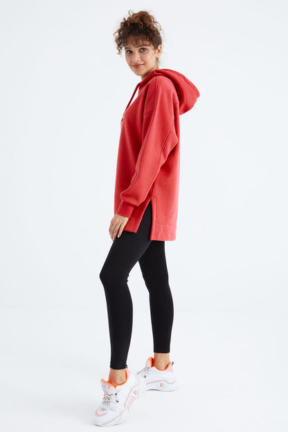 Fiesta Raglan Collar Basic Hooded Oversize Sweatshirt Tunic - 97242