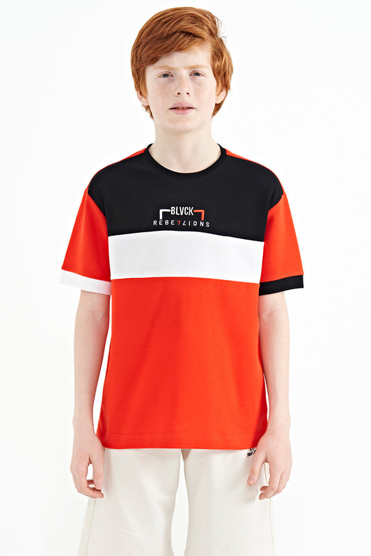 Fiesta Color Transition Embroidered Oversize Boys T-Shirt - 11159