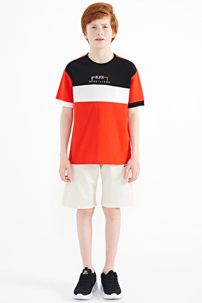 Fiesta Color Transition Embroidered Oversize Boys T-Shirt - 11159