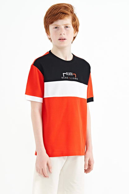Fiesta Color Transition Embroidered Oversize Boys T-Shirt - 11159