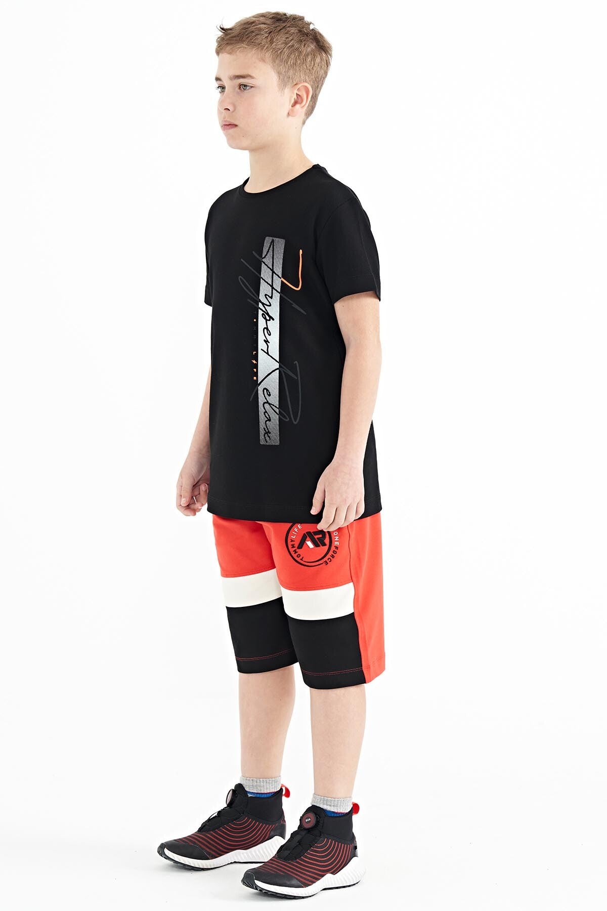 Fiesta Colorful Printed Laced Embroidery Detailed Standard Pattern Boys Shorts - 11129