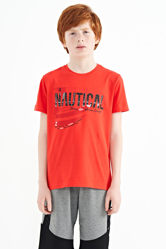 Fiesta Print O Neck Standard Fit Boys' T-Shirt - 11100