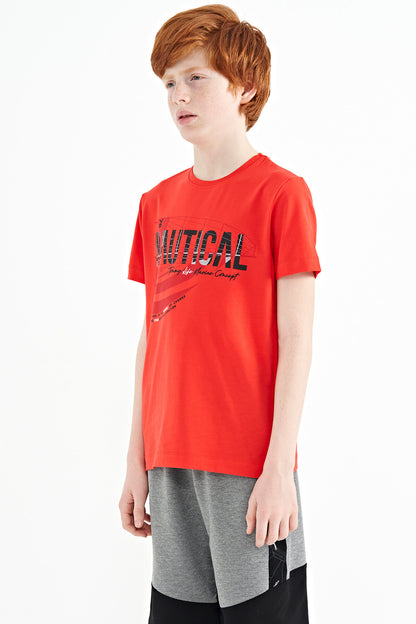 Fiesta Print O Neck Standard Fit Boys' T-Shirt - 11100
