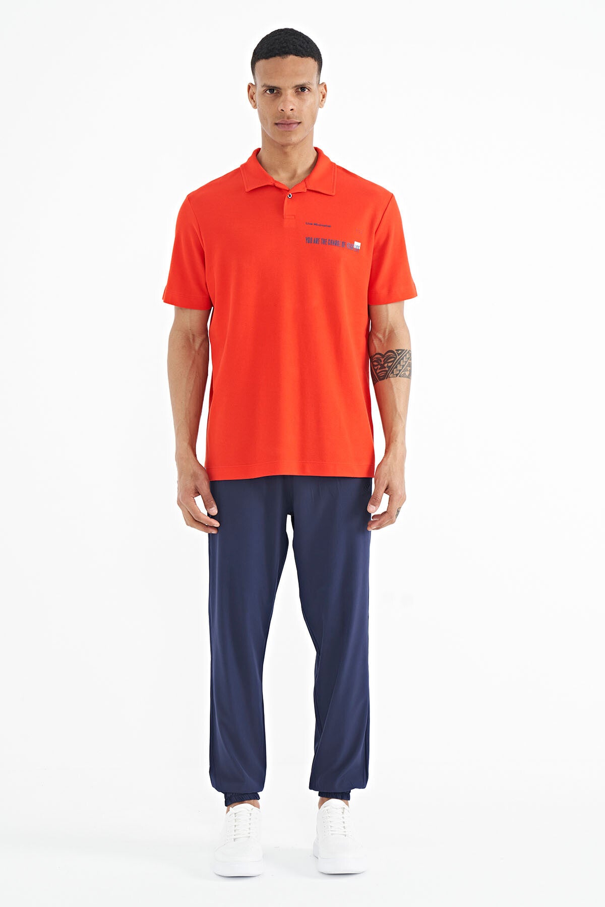 Fiesta Print Standard Fit Polo Collar Men's T-shirt - 88236