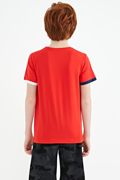 Fiesta Print Standard Fit O Neck Boy's T-Shirt - 11105