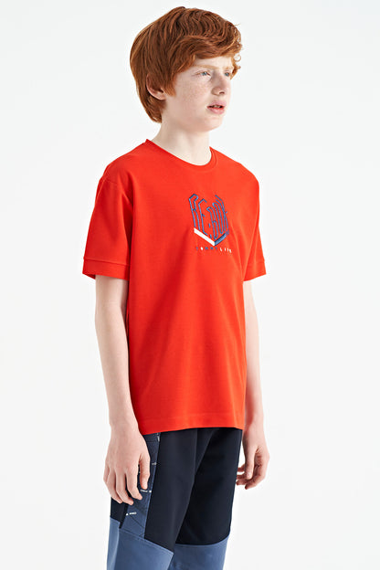 Fiesta Print O Collar Oversize Boys' T-Shirt - 11151