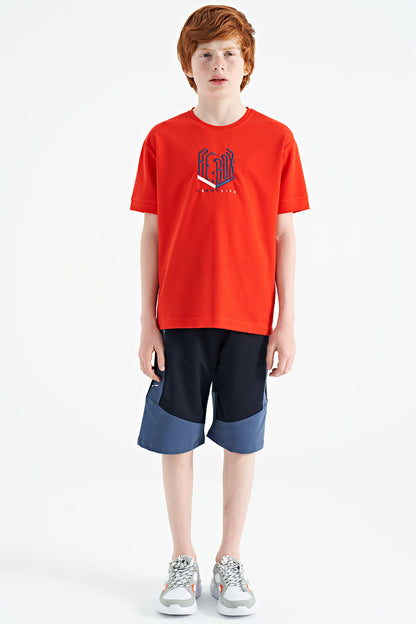 Fiesta Print O Collar Oversize Boys' T-Shirt - 11151