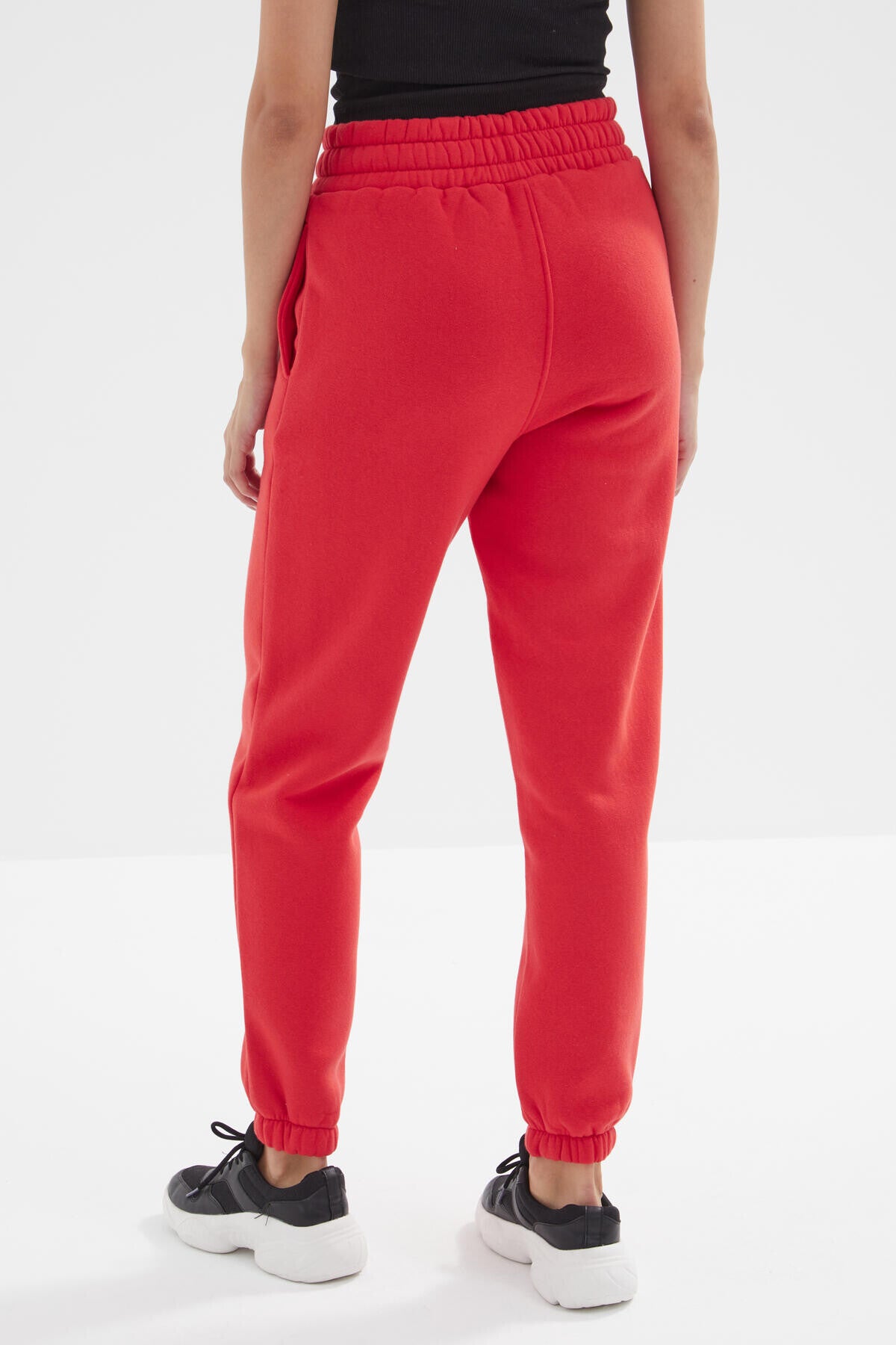 Fiesta High Waist Brushed 3-Thread Cotton Basic Women's Tracksuit Bottom - 94624