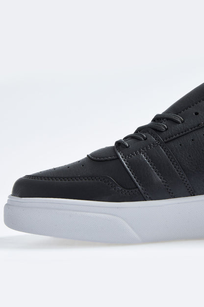 Fume Laced PU Leather with Holes for Men Sports Shoes - 89110
