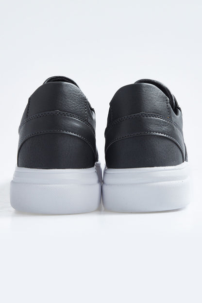 Fume Laced PU Leather with Holes for Men Sports Shoes - 89110