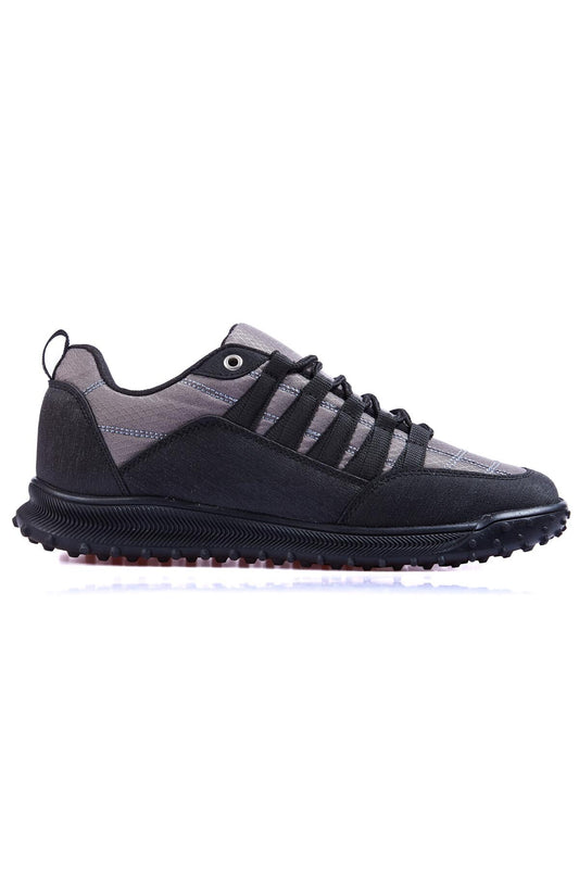 Smoked Laced Detail PU Leather Men's Sports Shoe - 89114