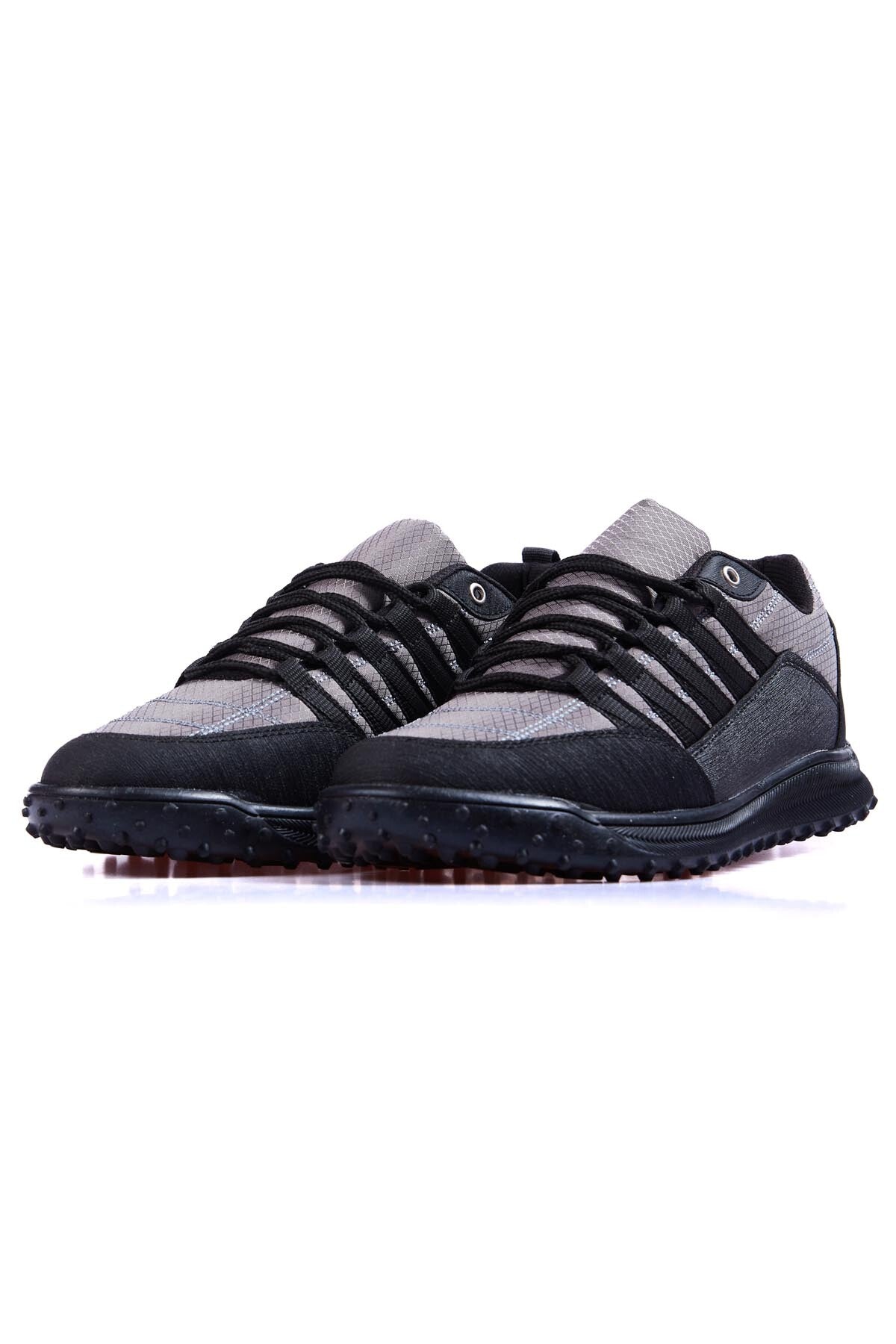 Smoked Laced Detail PU Leather Men's Sports Shoe - 89114