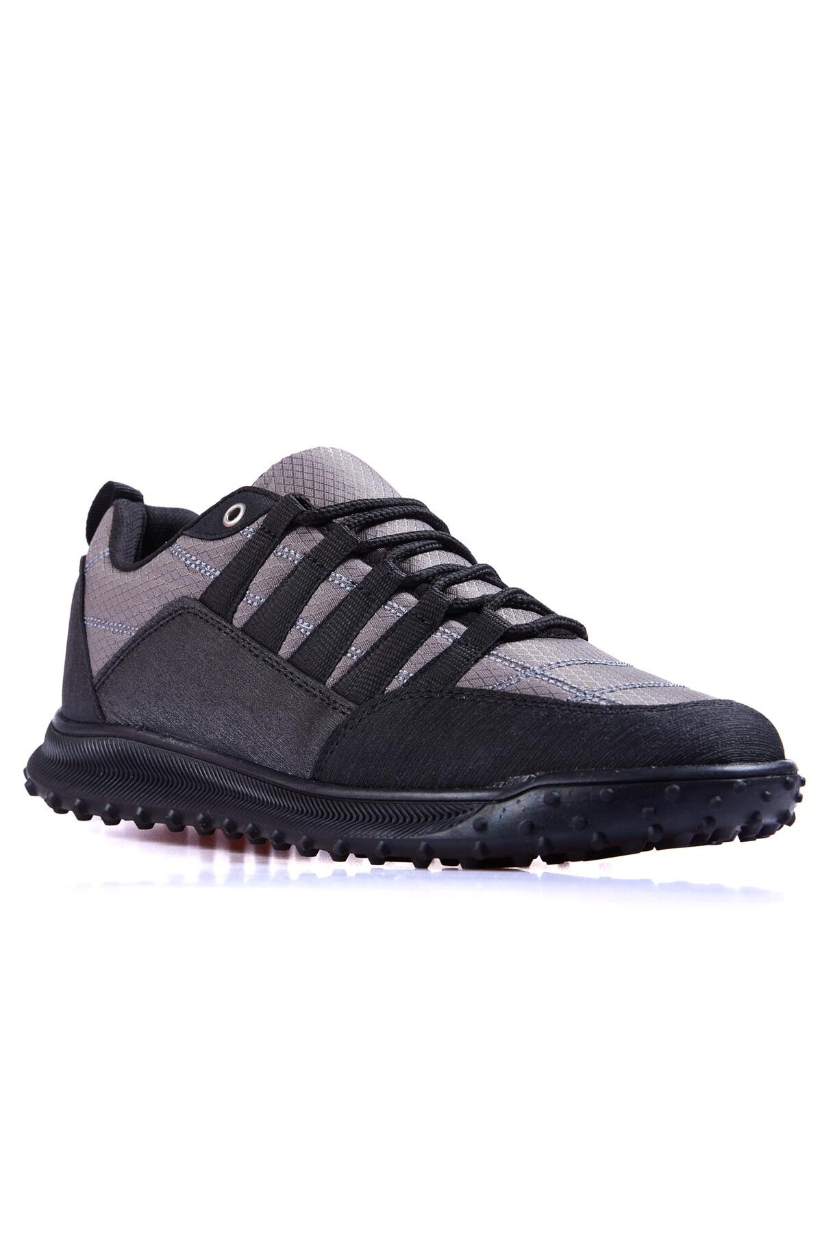 Smoked Laced Detail PU Leather Men's Sports Shoe - 89114