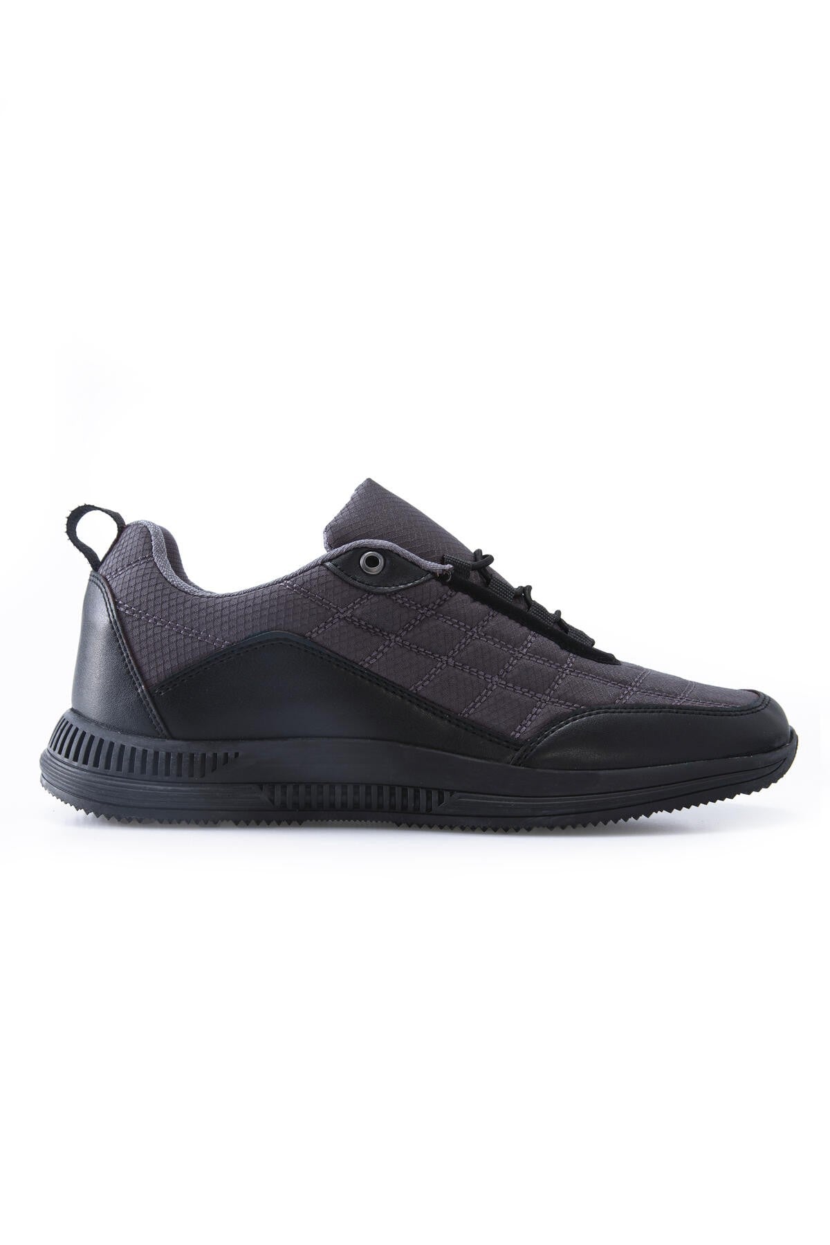 Smoked Laced Quilted PU Leather Detailed Men's Sports Shoes - 89096