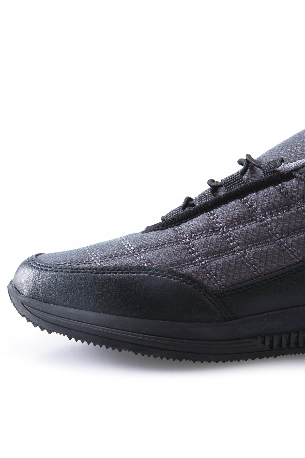 Smoked Laced Quilted PU Leather Detailed Men's Sports Shoes - 89096