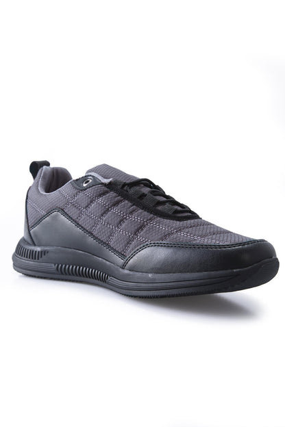 Smoked Laced Quilted PU Leather Detailed Men's Sports Shoes - 89096