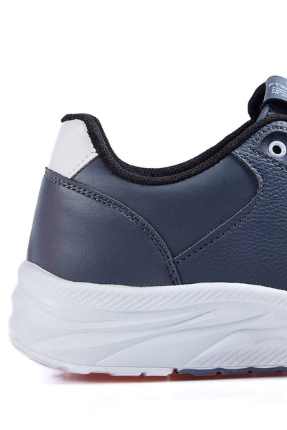 Smoke High Sole Laced PU Leather Men's Sports Shoes - 89113
