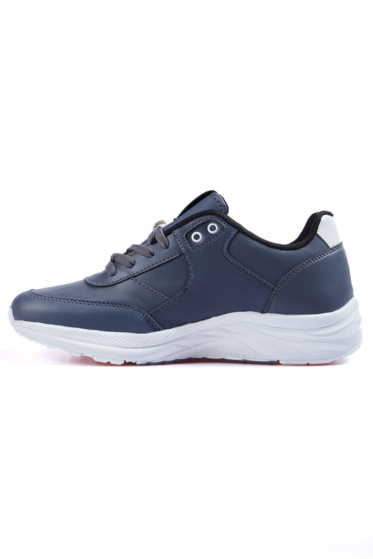 Smoke High Sole Laced PU Leather Men's Sports Shoes - 89113
