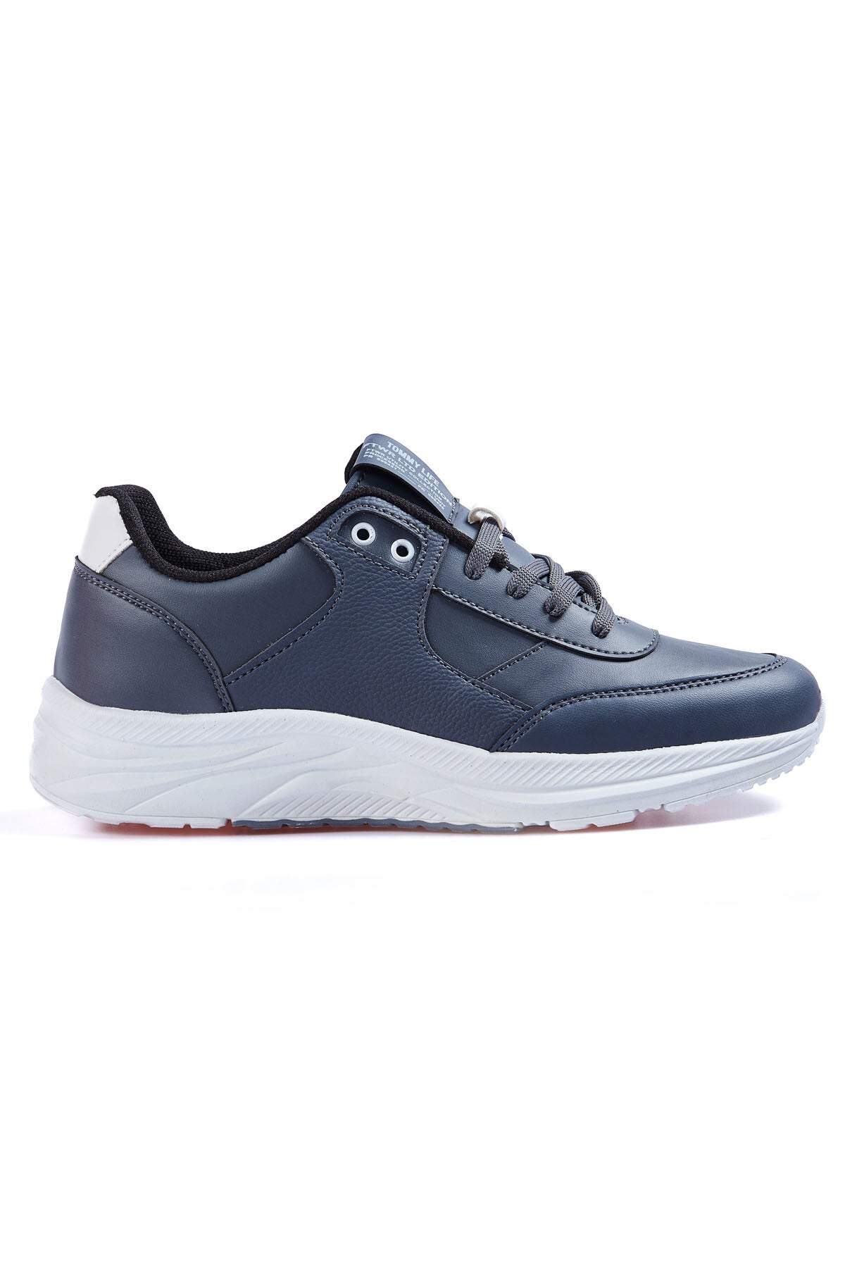 Smoke High Sole Laced PU Leather Men's Sports Shoes - 89113