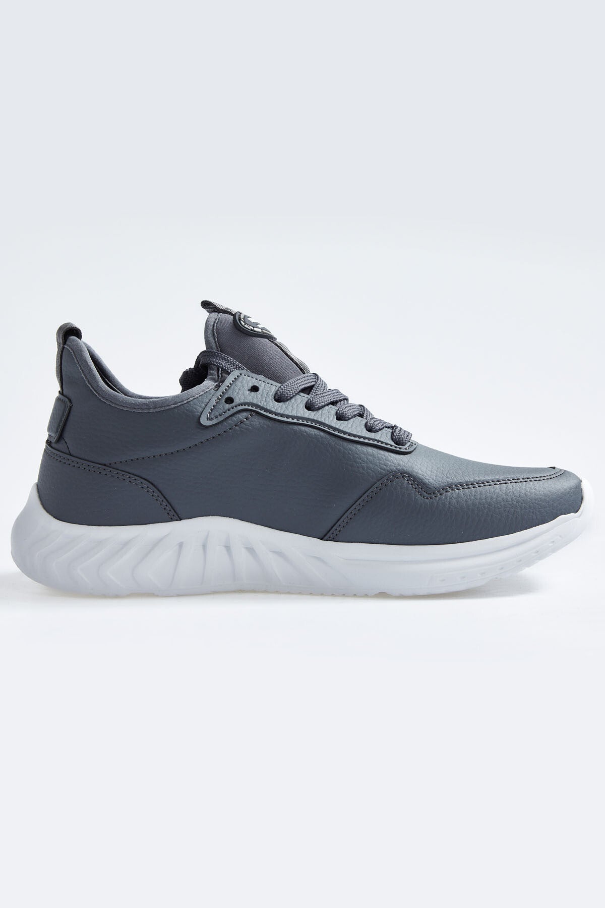 Smoked High Sole Laced PU Leather Men's Sports Shoes - 89115