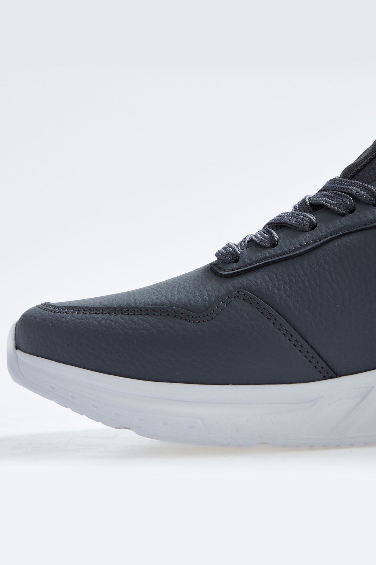 Smoked High Sole Laced PU Leather Men's Sports Shoes - 89115