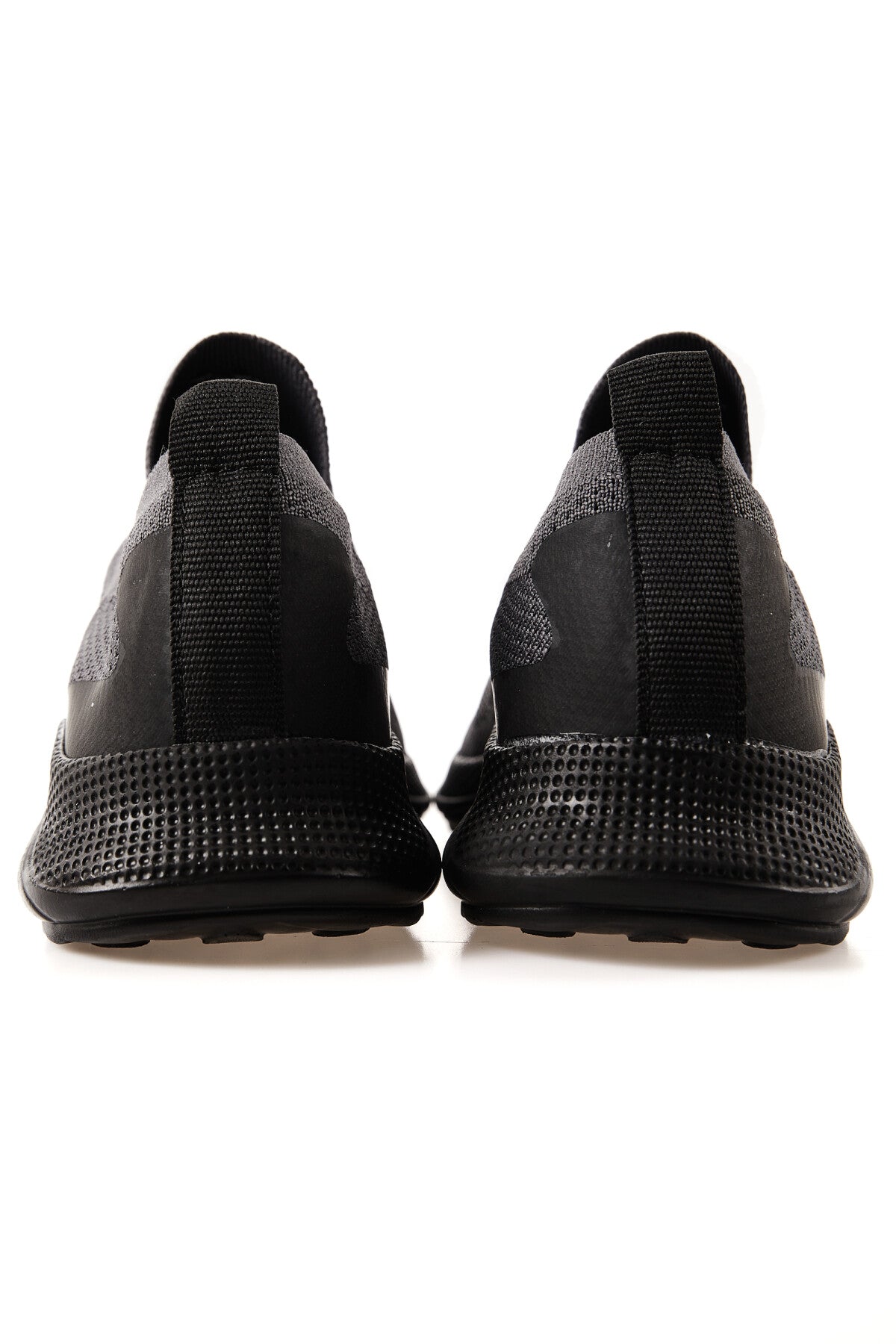 Smoked High Sole Ribbed Laceless Lightweight Flexible Men's Sports Shoes - 89120