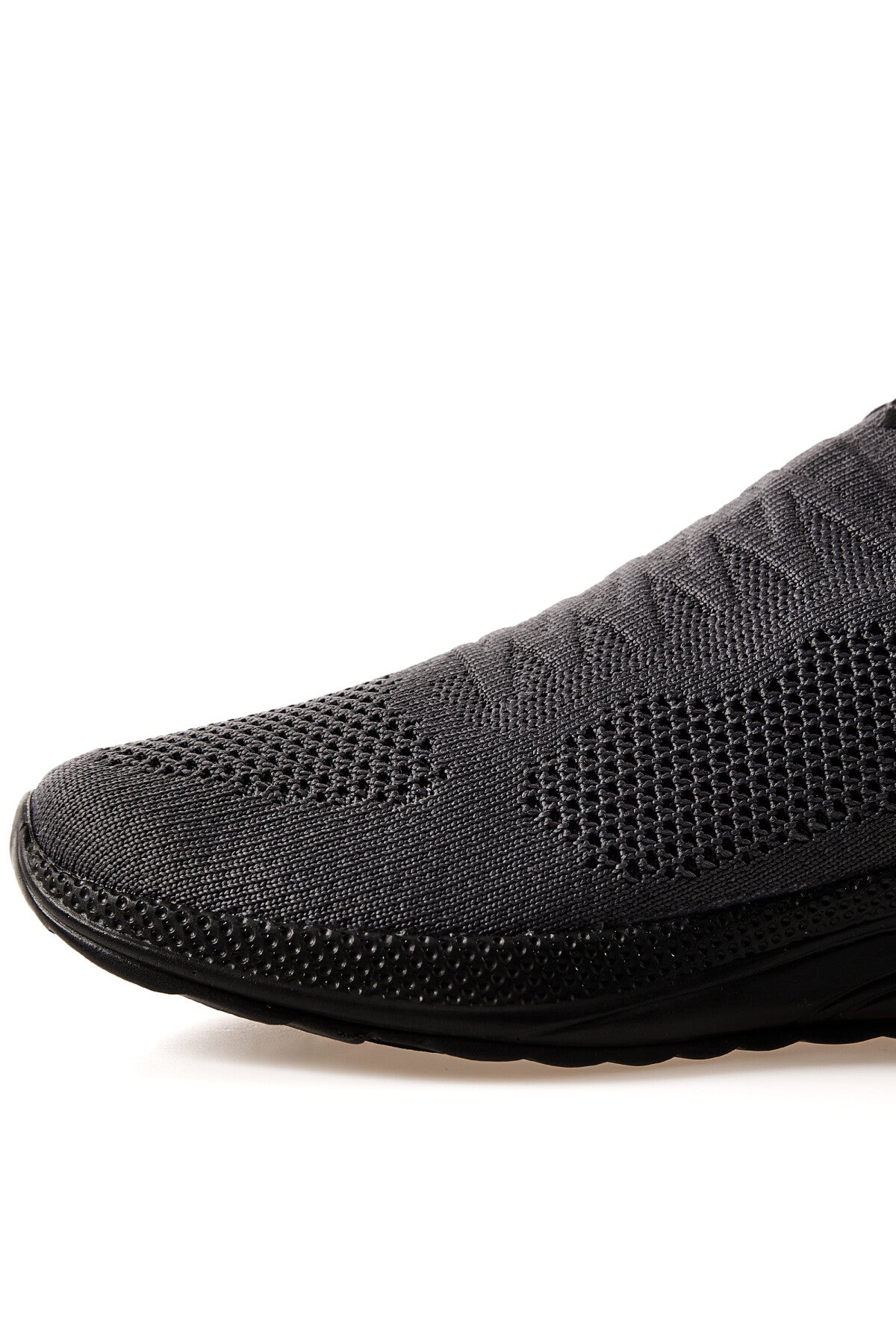 Smoked High Sole Ribbed Laceless Lightweight Flexible Men's Sports Shoes - 89120