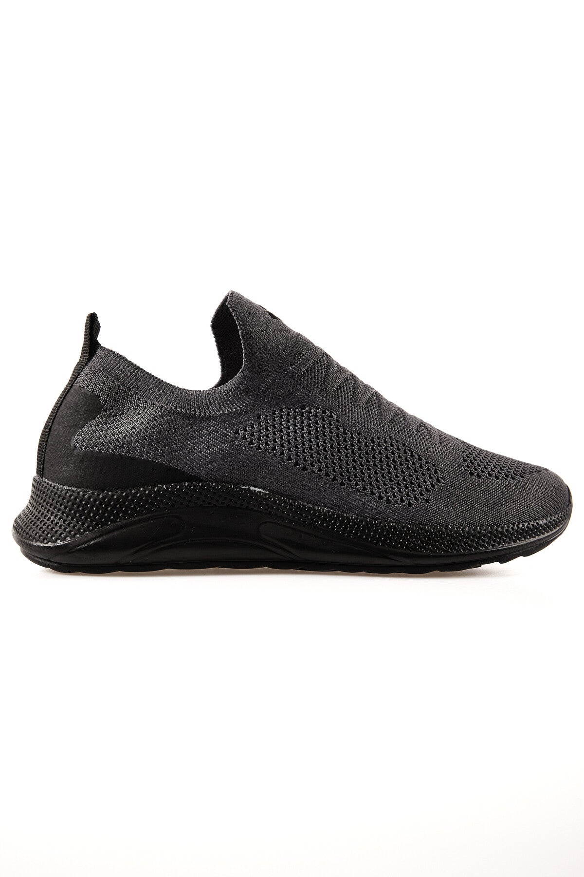 Smoked High Sole Ribbed Laceless Lightweight Flexible Men's Sports Shoes - 89120