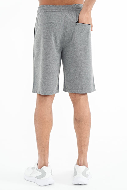 Antony Grey Melange Standard Fit Men's Shorts - 81247
