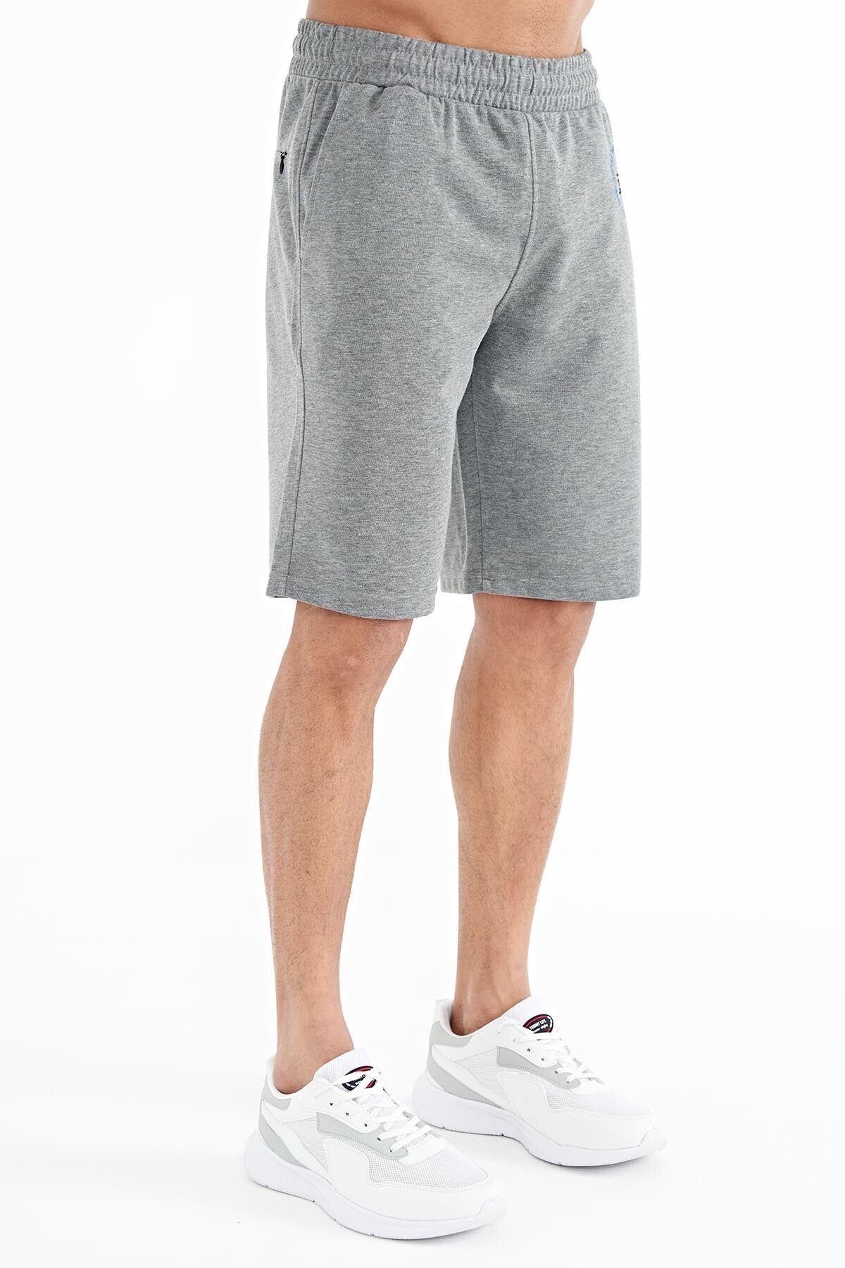Antony Grey Melange Standard Fit Men's Shorts - 81247