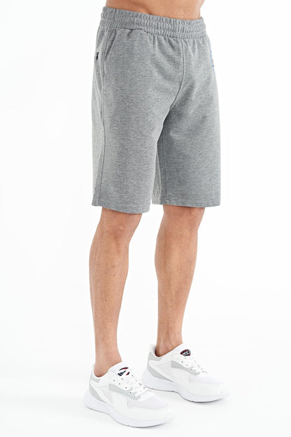 Antony Grey Melange Standard Fit Men's Shorts - 81247