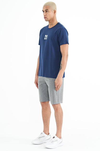 Antony Grey Melange Standard Fit Men's Shorts - 81247