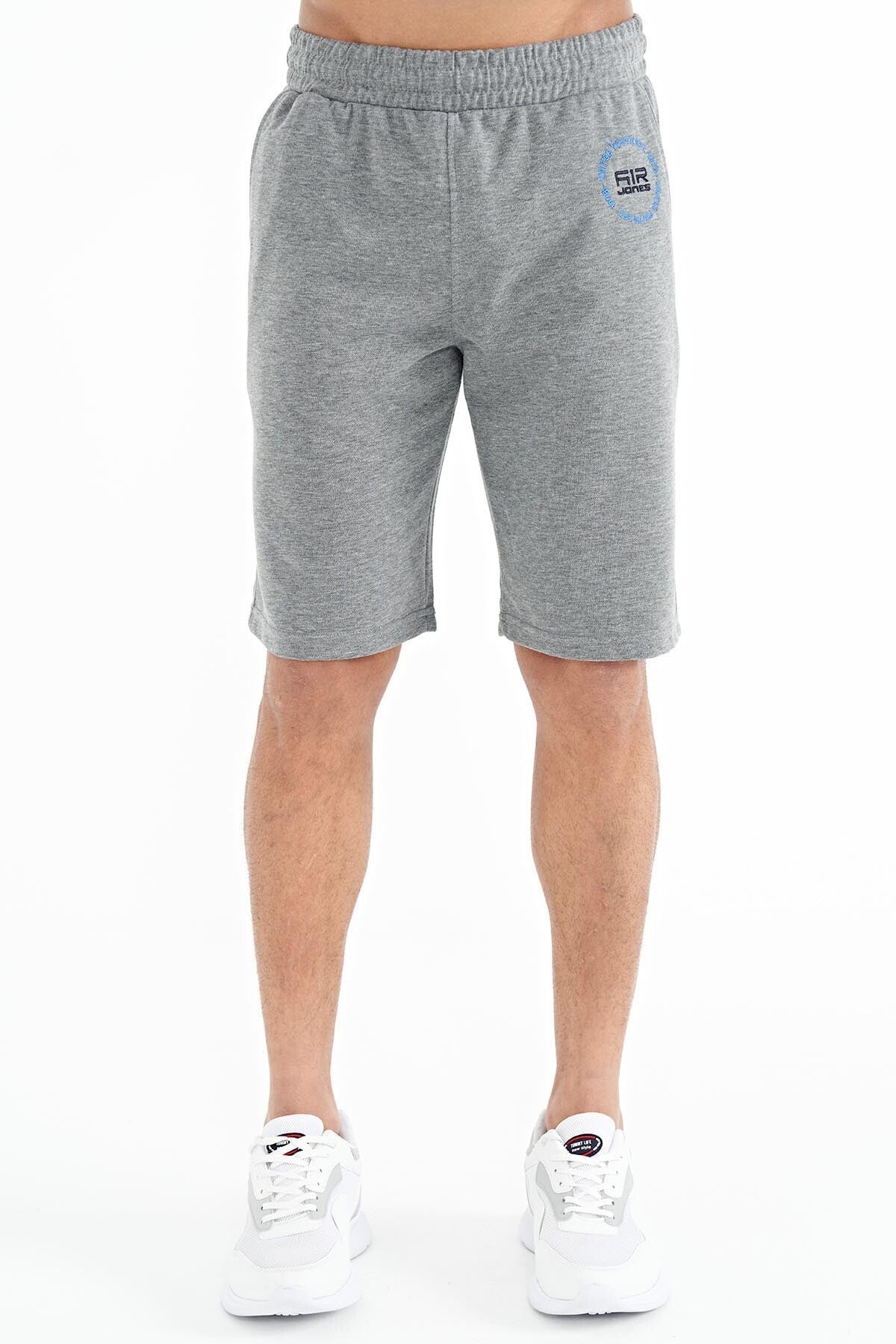 Antony Grey Melange Standard Fit Men's Shorts - 81247