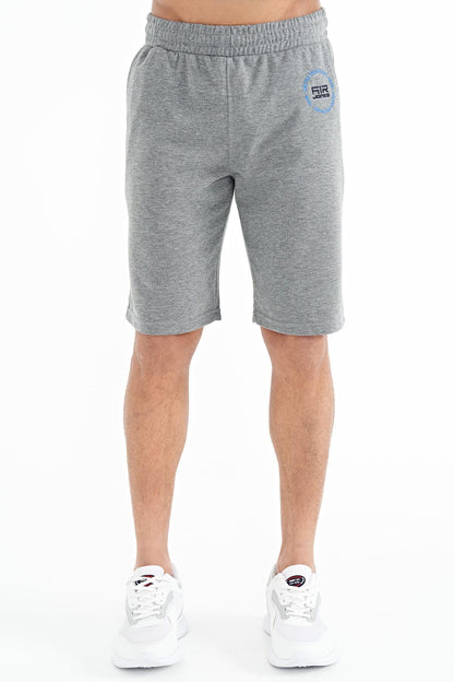 Antony Grey Melange Standard Fit Men's Shorts - 81247