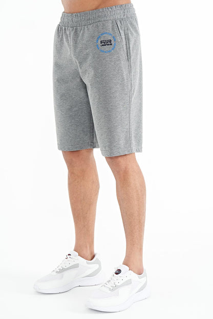 Antony Grey Melange Standard Fit Men's Shorts - 81247