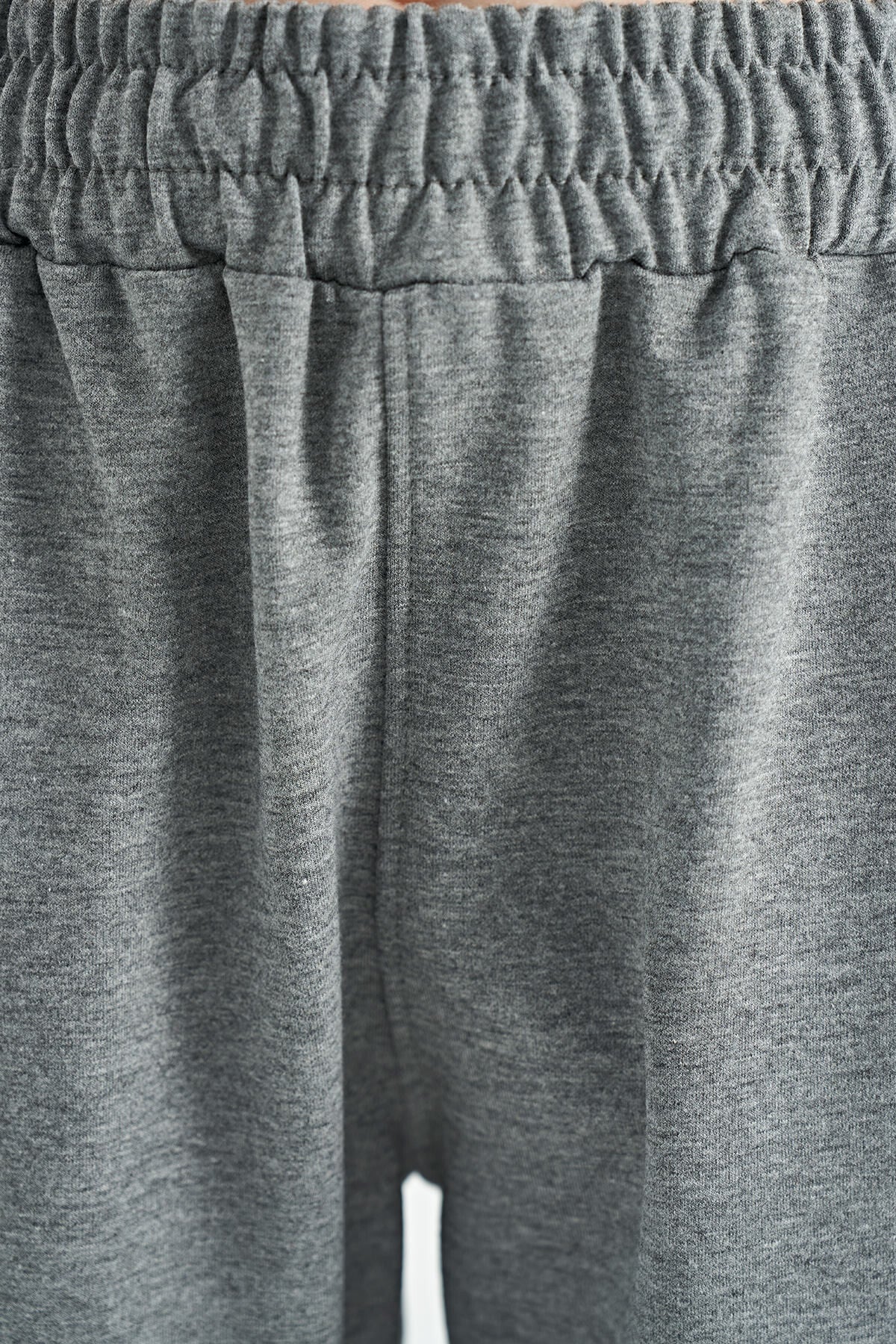 Gray Melange Print Detailed Laced Standard Fit Boys Shorts - 11125
