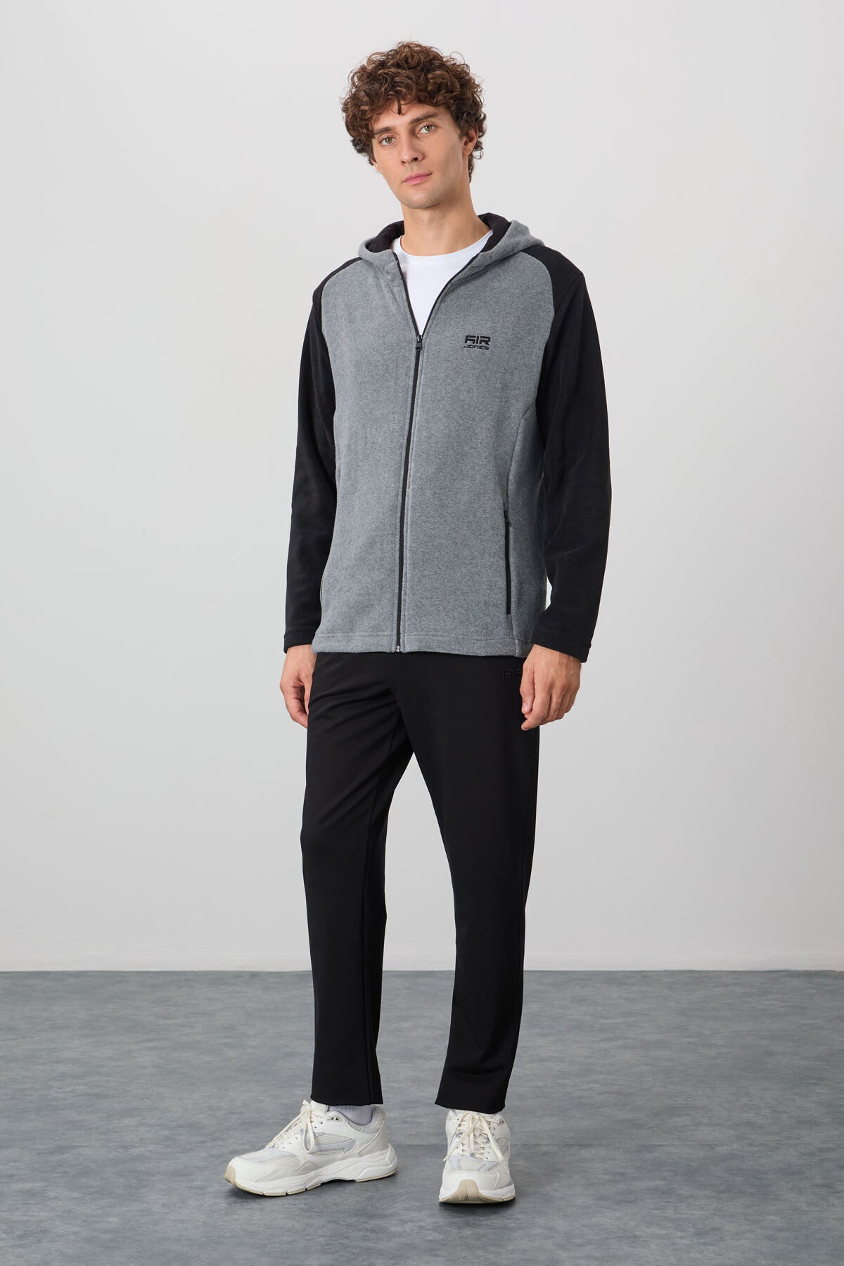 Connell Gray Melange Relax Fit Polar Men's Sweatshirt - 88313