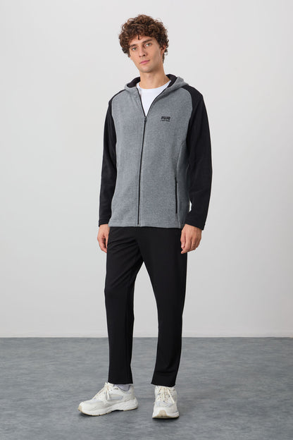 Connell Gray Melange Relax Fit Polar Men's Sweatshirt - 88313